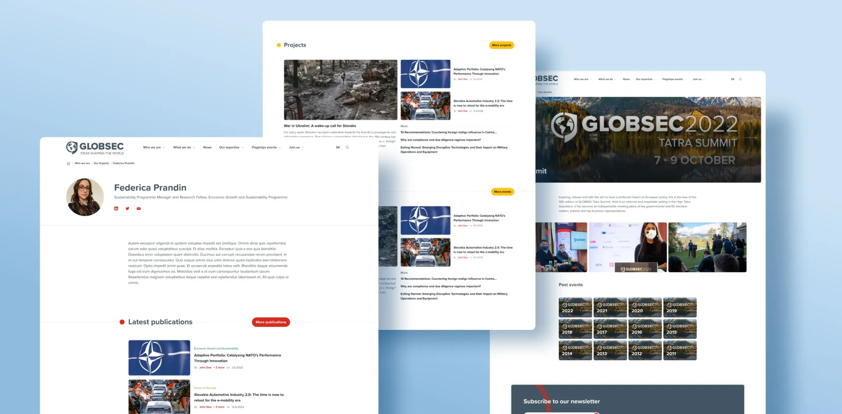 Globsec - Web Portal by Touch4IT